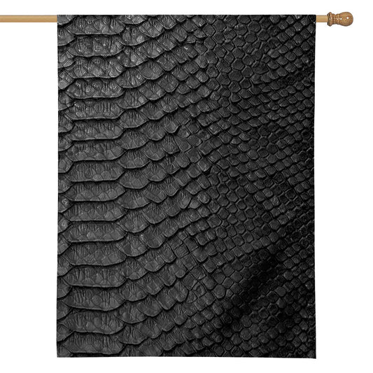 Black Snakeskin Print House Flag