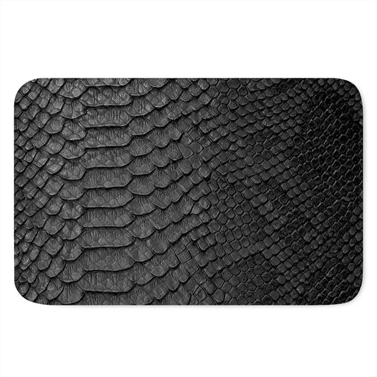 Black Snakeskin Print Indoor Door Mat