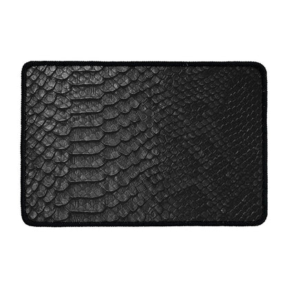 Black Snakeskin Print Kitchen Mat
