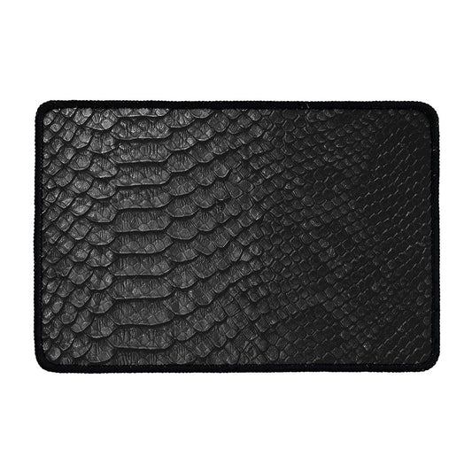 Black Snakeskin Print Kitchen Mat