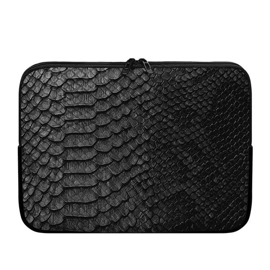 Black Snakeskin Print Laptop Sleeve