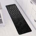 Black Snakeskin Print Long Kitchen Mat