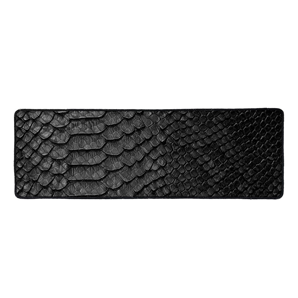Black Snakeskin Print Long Kitchen Mat