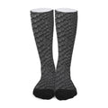 Black Snakeskin Print Long Socks