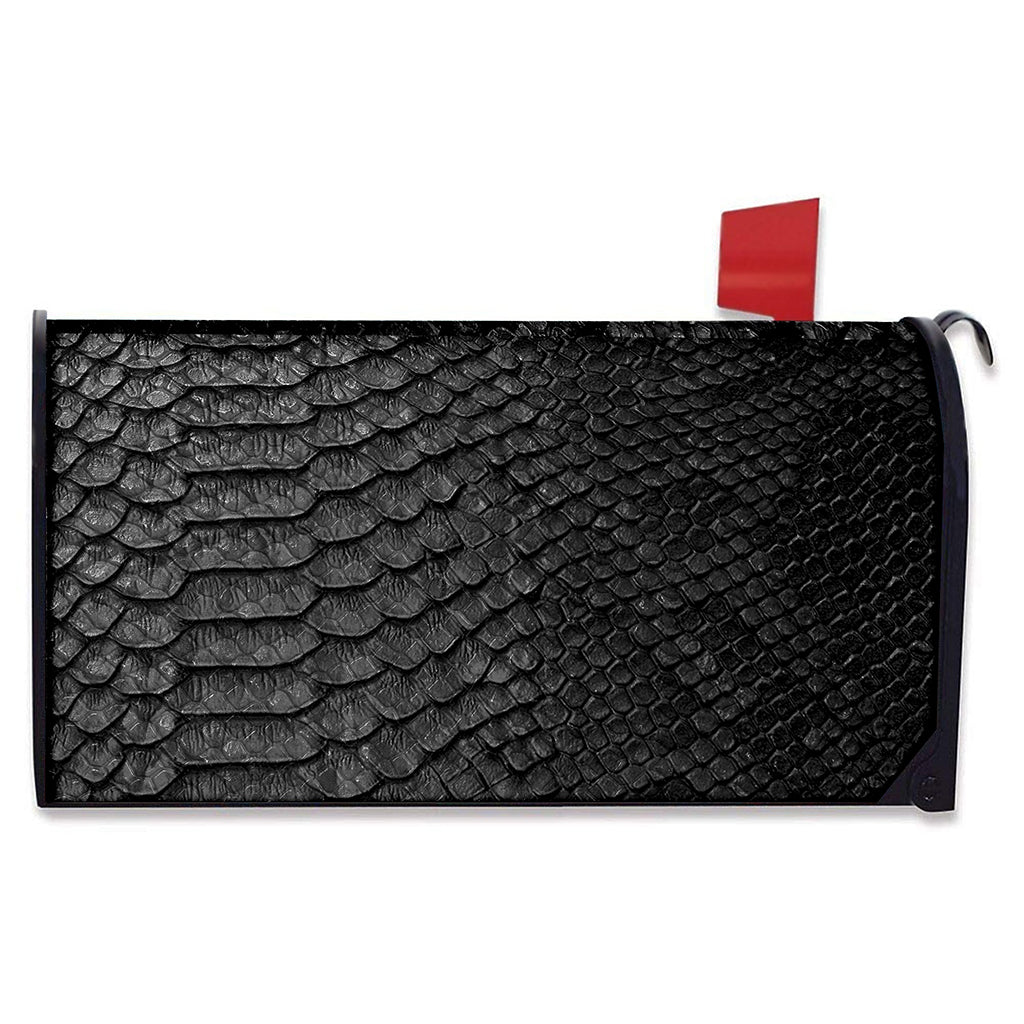 Black Snakeskin Print Mailbox Cover