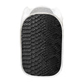 Black Snakeskin Print Mesh Laundry Hamper
