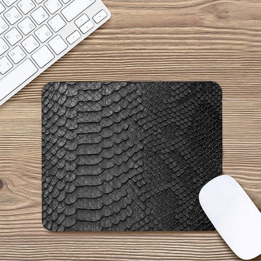Black Snakeskin Print Mouse Pad
