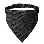 Black Snakeskin Print Over The Collar Dog Bandana