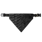 Black Snakeskin Print Over The Collar Dog Bandana