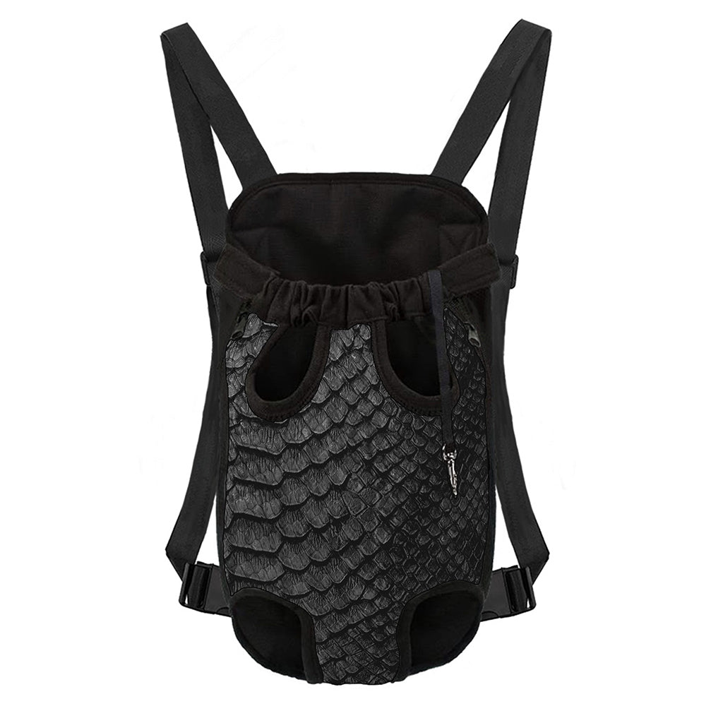 Black Snakeskin Print Pet Carrier Backpack