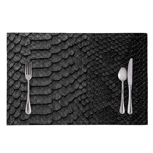 Black Snakeskin Print Placemat