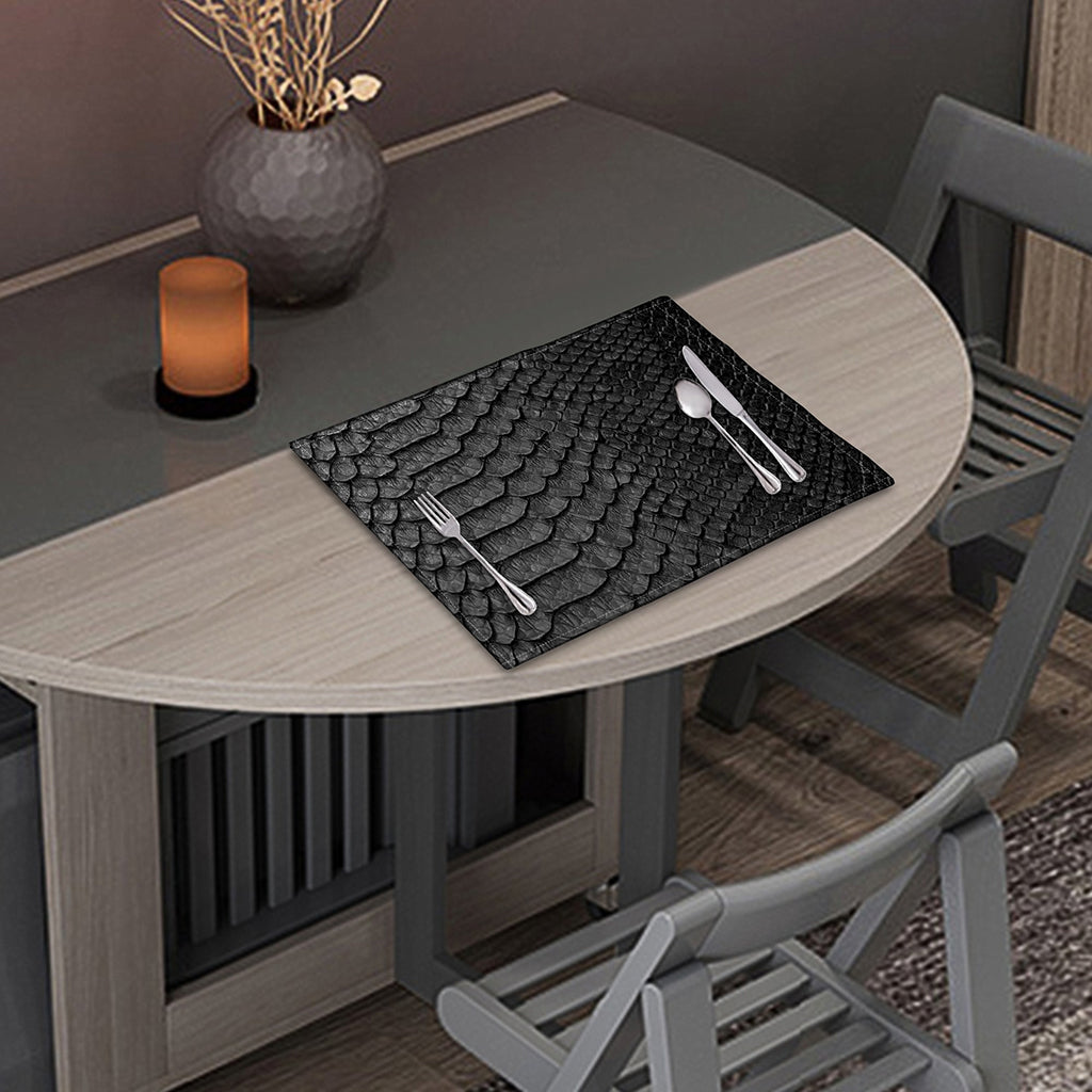 Black Snakeskin Print Placemat