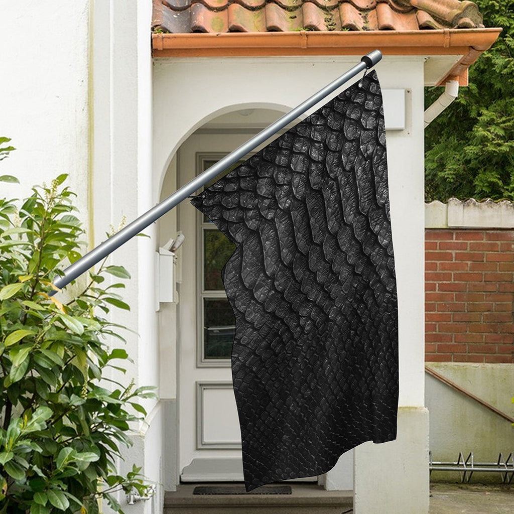 Black Snakeskin Print Polyester Flag