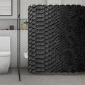 Black Snakeskin Print Polyester Shower Curtain