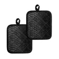 Black Snakeskin Print Pot Holders
