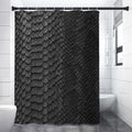 Black Snakeskin Print Premium Shower Curtain
