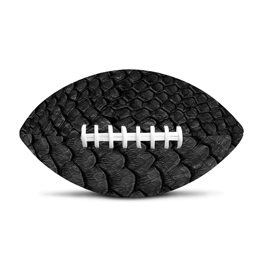 Black Snakeskin Print Rugby Ball