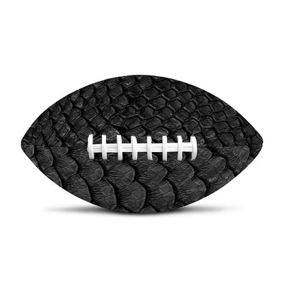 Black Snakeskin Print Rugby Ball
