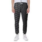 Black Snakeskin Print Scuba Joggers