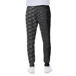 Black Snakeskin Print Scuba Joggers