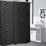 Black Snakeskin Print Shower Curtain