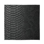 Black Snakeskin Print Silk Bandana
