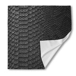Black Snakeskin Print Silk Bandana