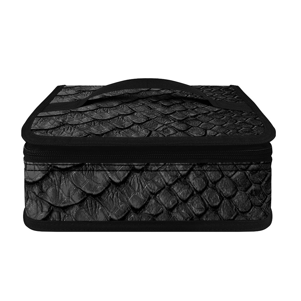Black Snakeskin Print Small Lunch Bag