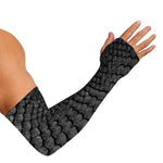 Black Snakeskin Print Sun Protection Arm Sleeves