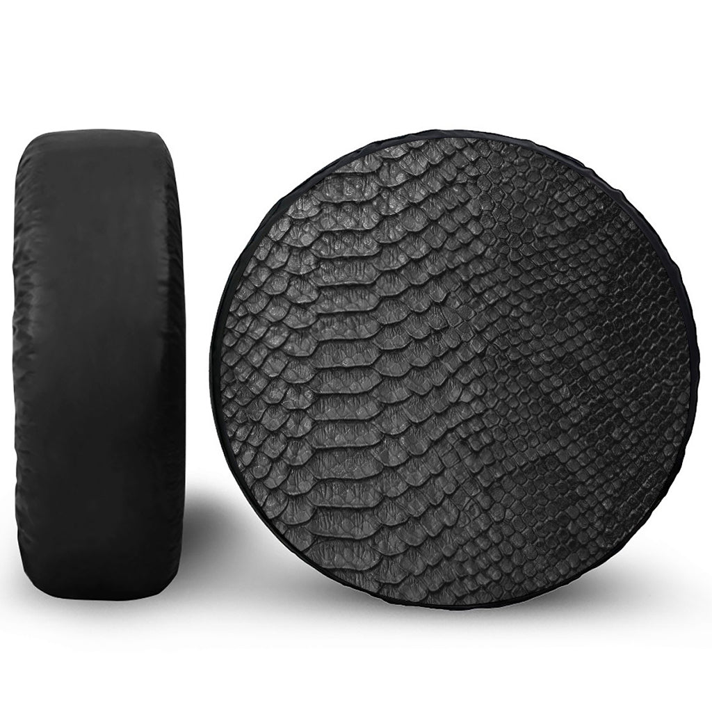 Black Snakeskin Print Tire Cover