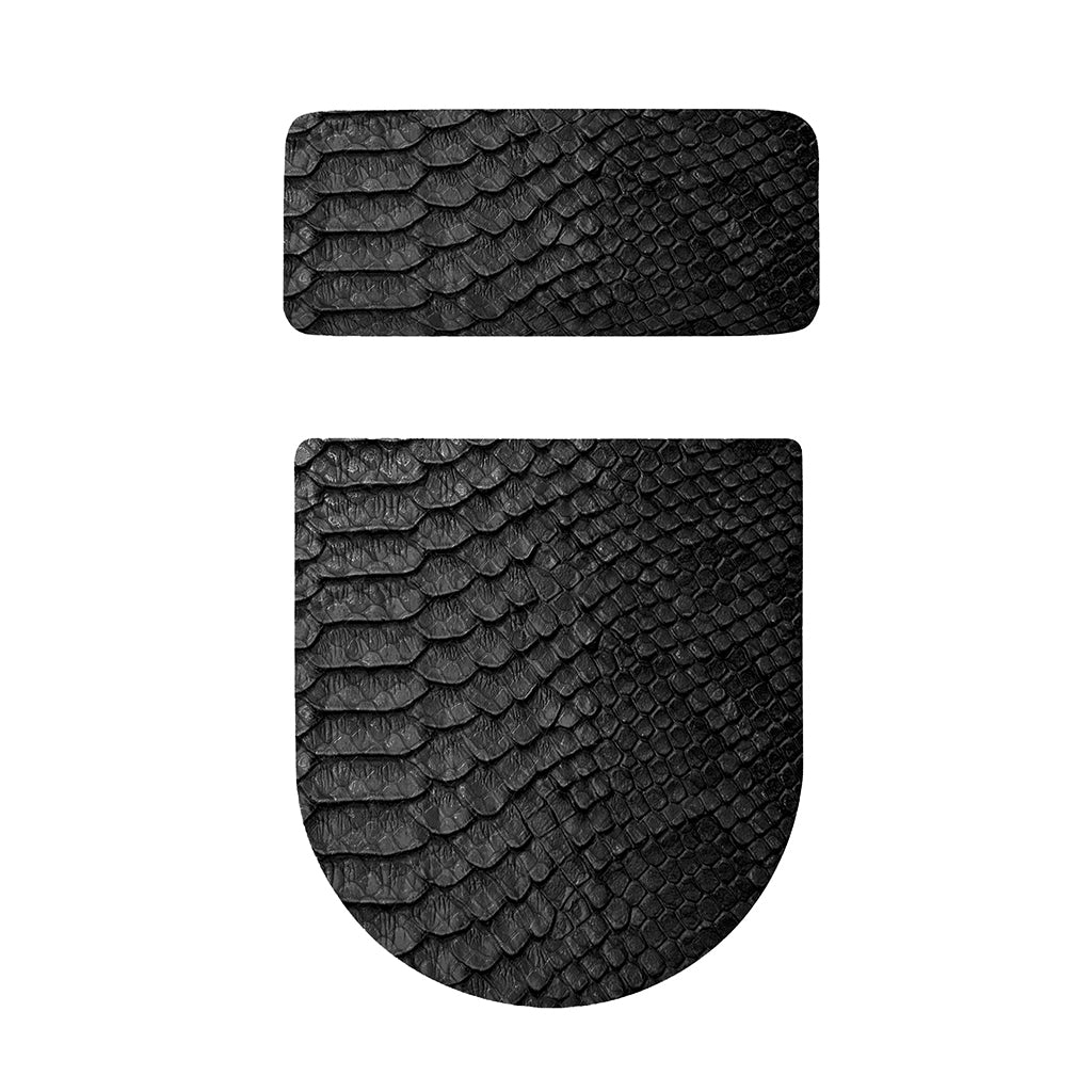 Black Snakeskin Print Toilet Lid And Tank Cover Set
