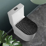Black Snakeskin Print Toilet Lid Cover