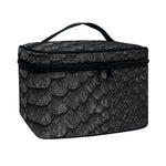 Black Snakeskin Print Travel Makeup Bag