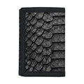 Black Snakeskin Print Trifold Wallet