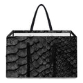 Black Snakeskin Print Utility Tote Bag