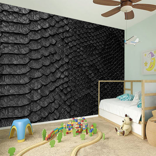 Black Snakeskin Print Wall Sticker