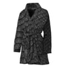 Black Snakeskin Print Women's Bathrobe