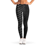 Black Snakeskin Print Women's Leggings