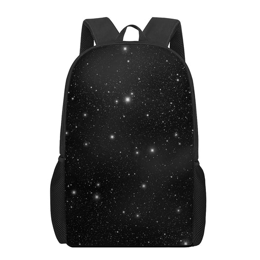 Black Space Print 17 Inch Backpack