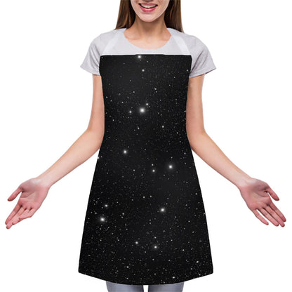 Black Space Print Adjustable Apron