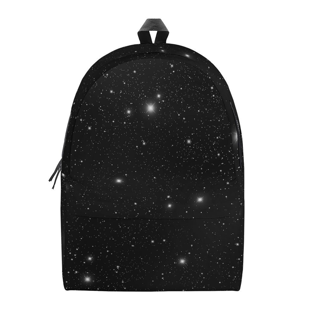 Black Space Print Backpack