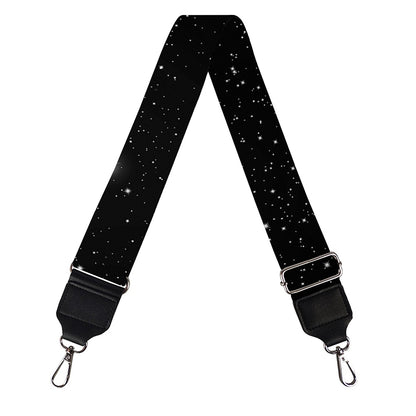 Black Space Print Bag Strap
