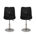 Black Space Print Bar Stool Covers