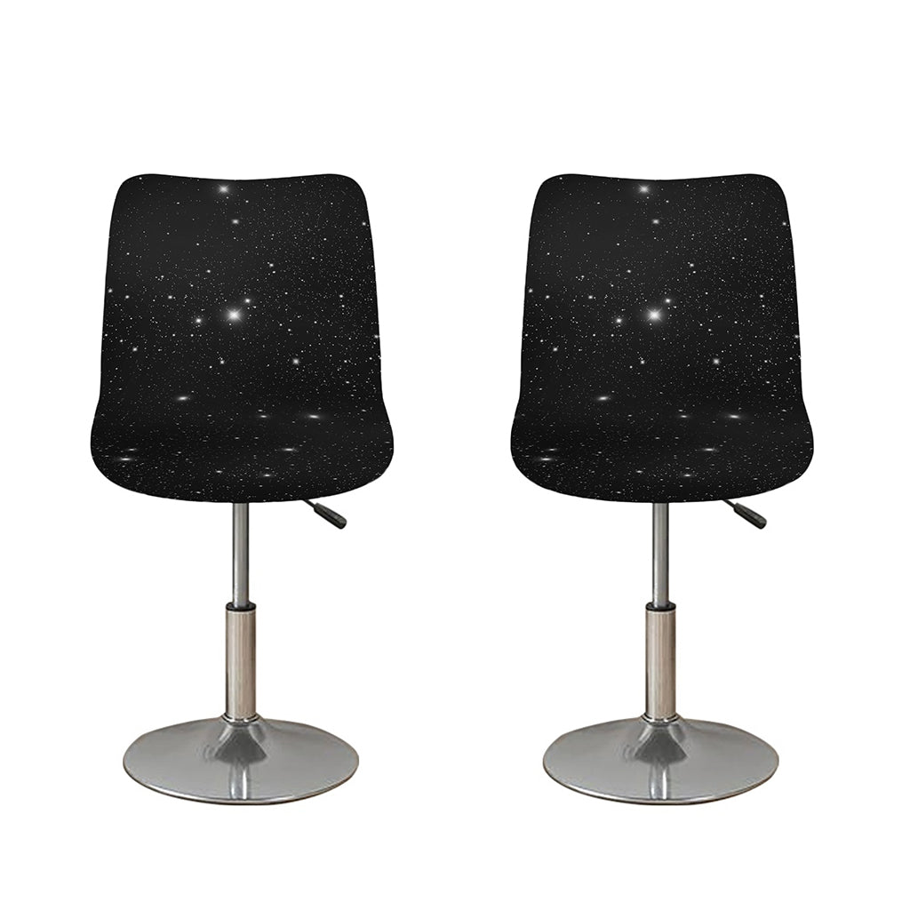Black Space Print Bar Stool Covers