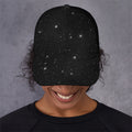 Black Space Print Baseball Cap