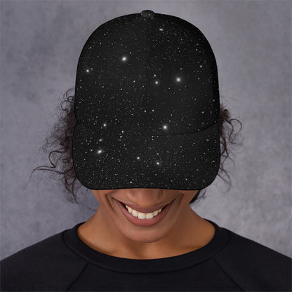 Black Space Print Baseball Cap