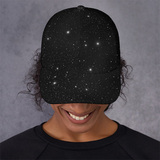 Black Space Print Baseball Cap
