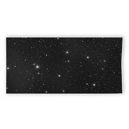 Black Space Print Beach Towel