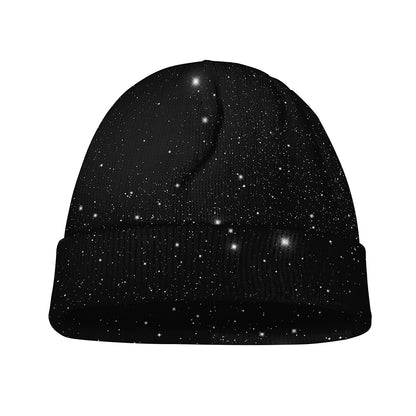 Black Space Print Beanie