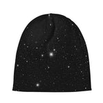 Black Space Print Beanie